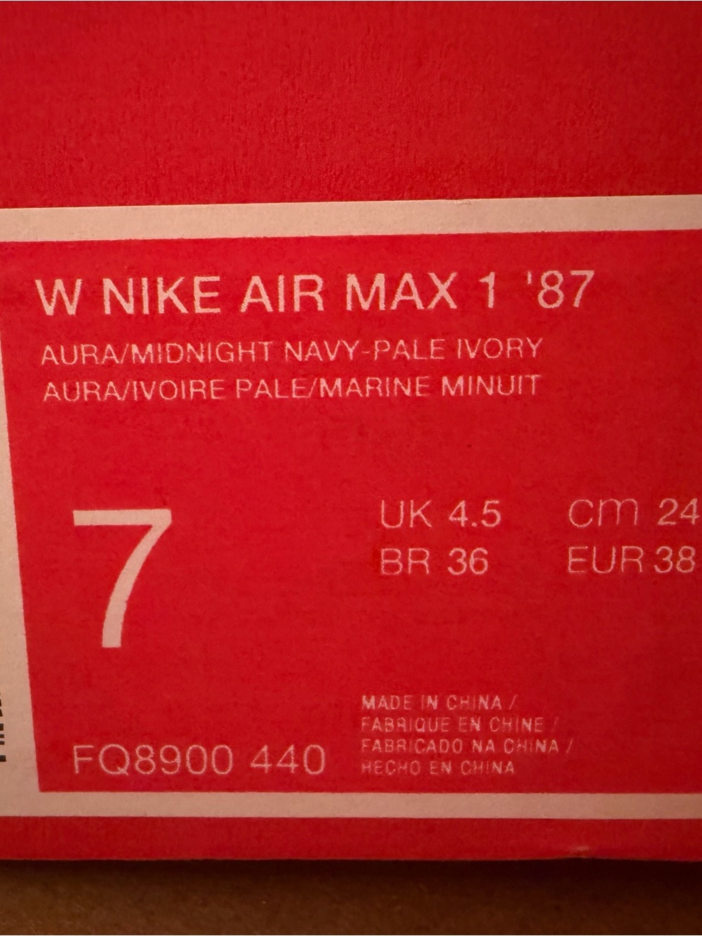 Nike Air Max Patchwork Sneaker - Navy, Light Blue, Cream, Yellow - Picture 4 of 5